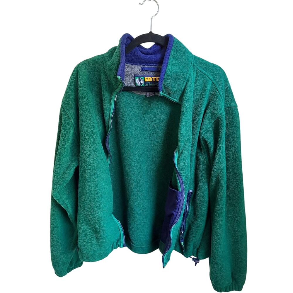Vintage Eddie Bauer fleece zip up green size med